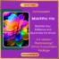 multicolored fantasy transparent abstract flowers made of fluorescent crystal jellies, night light, dark background, minimalism, macro photography, depth of field, intricate details, insane finishing, chromatic aberrations, vibrant, inner glow, ethereal lights. with text that says Quanta Mind ThetaHealing Beautiful You Radiate your brilliance and illuminate the world. A 5-session ThetaHealing Online Consultation Package