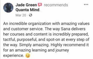ThetaHealing review for ThetaHealing Instructor Sana Naseem highlighting amazing experience